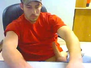Pervert guy shows his tool by webcam